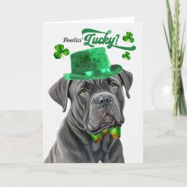 Käpp Corso Hund Lucky St patrick's day Helgkort