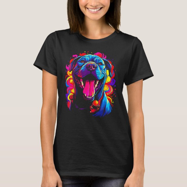 Käpp Corso Hund Lycklig 1 T Shirt (Framsida)
