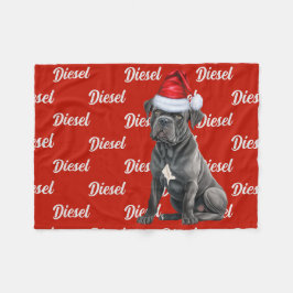 Käpp Corso Hund med Namn, mönstrad jul Fleecefilt