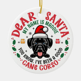 Käpp Corso Hund Personlig Julgran Round Julgransprydnad Keramik