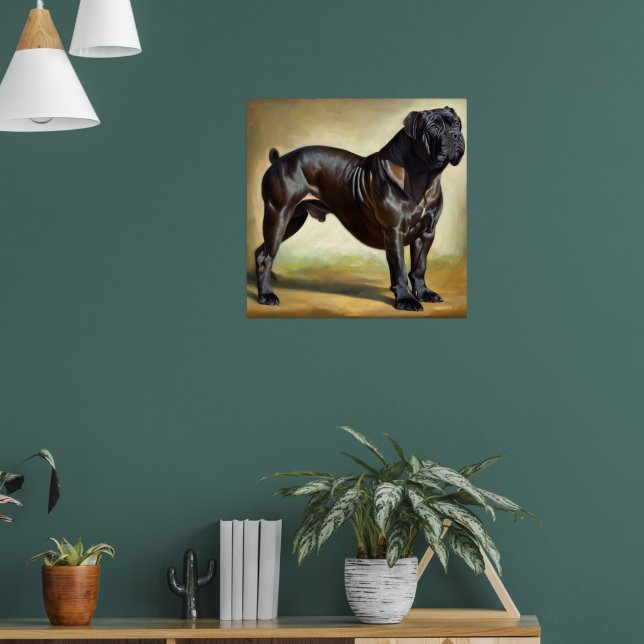 Käpp Corso Hund Poster (Vardagsrum 1)