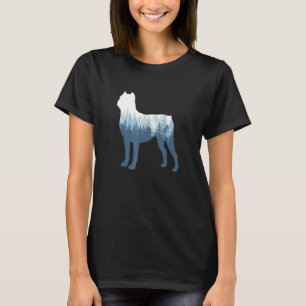 Käpp Corso Hund Silhouette Exdoor Nature Italiano T Shirt