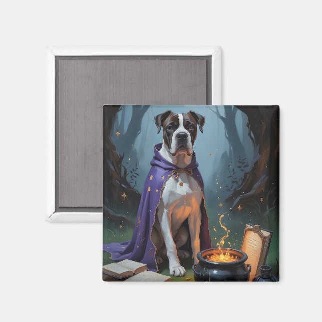 Käpp Corso Hund Whimsical Halloween-målning Magnet (Front/Back)