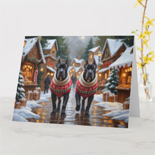 Käpp Corso Hundar jul Snö Helgdag Kort