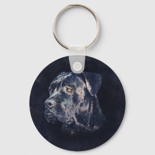 Käpp Corso - Italienska Mastiff Porträtt Nyckelring