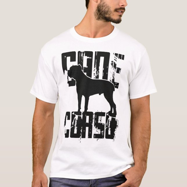 Käpp Corso - Italienska Mastiff T Shirt (Framsida)