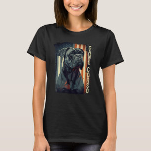 Käpp Corso Italy Mastiff Hund Patriotic USA Ameri T Shirt