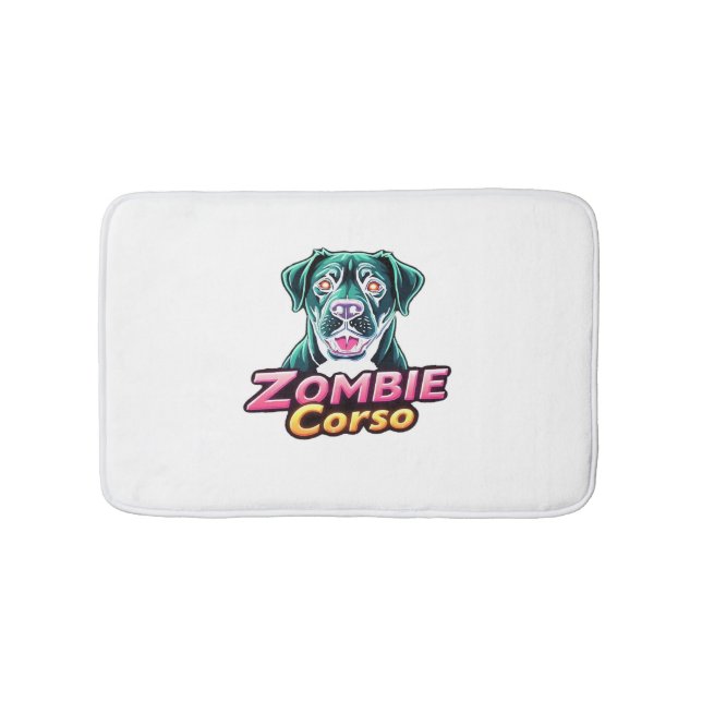 Käpp Corso Italy Mastiff Zombie Hund Halloween Es Badrumsmatta (Framsidan)