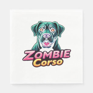 Käpp Corso Italy Mastiff Zombie Hund Halloween Es Pappersservett