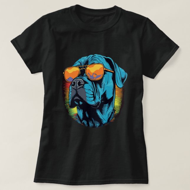 Käpp Corso med sunglass Presa Canario 12 T Shirt (Design framsida)