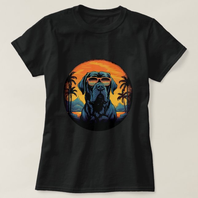 Käpp Corso med sunglass Presa Canario 13 T Shirt (Design framsida)
