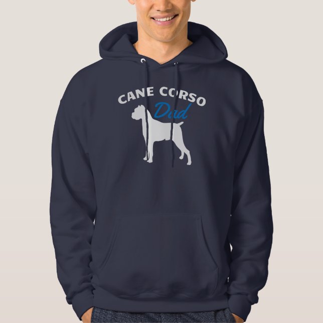 Käpp Corso Pappa Puppy Älskare Pet Animal Hoodie (Framsida)