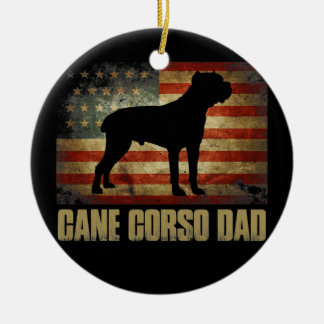 Käpp Corso Pappa Vintage Amerikanska Flagga Patrio Julgransprydnad Keramik