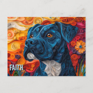Käpp Corso Papper Quilling Art Porträtt Vykort