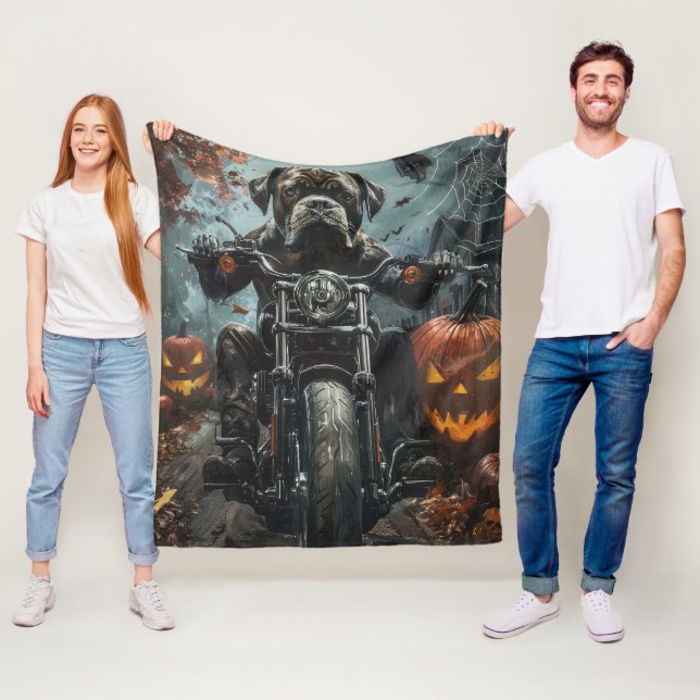 Käpp Corso Riding Motorcycle Halloween Scary Fleecefilt (På plats)