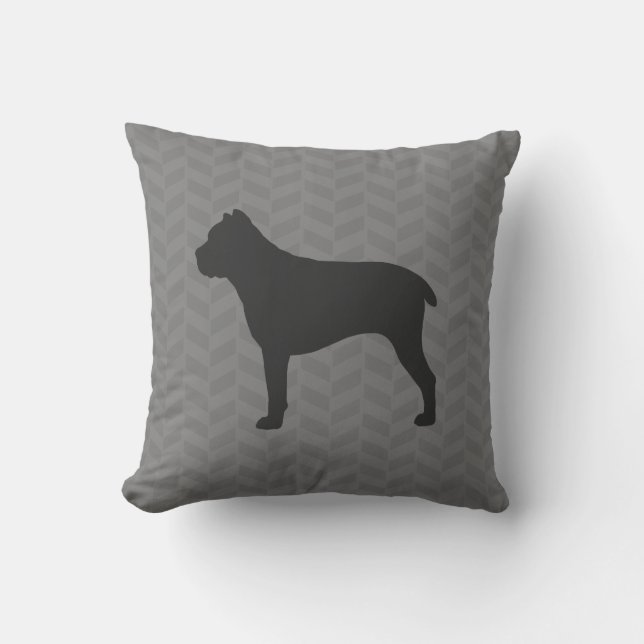 Käpp Corso Silhouette Grått Herringbone Kudde (Framsida)