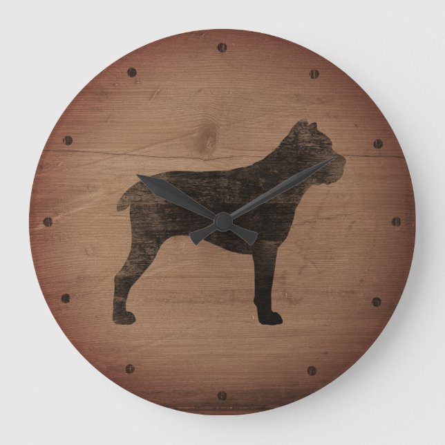 Käpp Corso Silhouette Rustic Stor Klocka (Framsida)