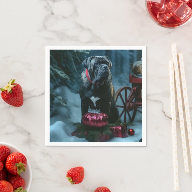 Käpp Corso Snowy Sleigh-juldekretet Pappersservett (Insitu)