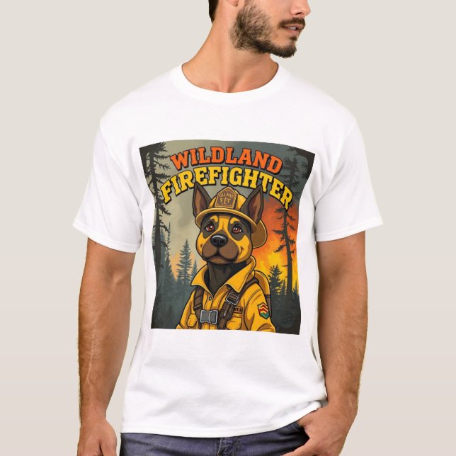 Käpp Corso Wildland Firefighter T Shirt (Framsida)