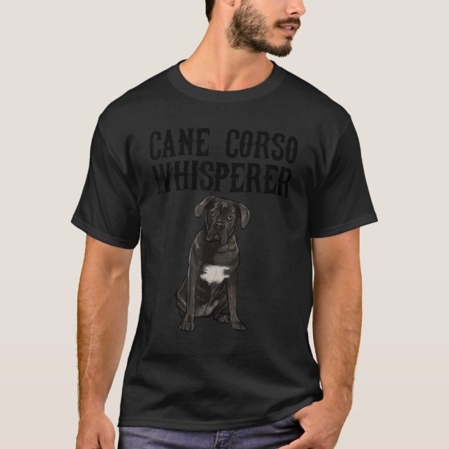Käpp Corso Wisperer Hund T Shirt (Framsida)