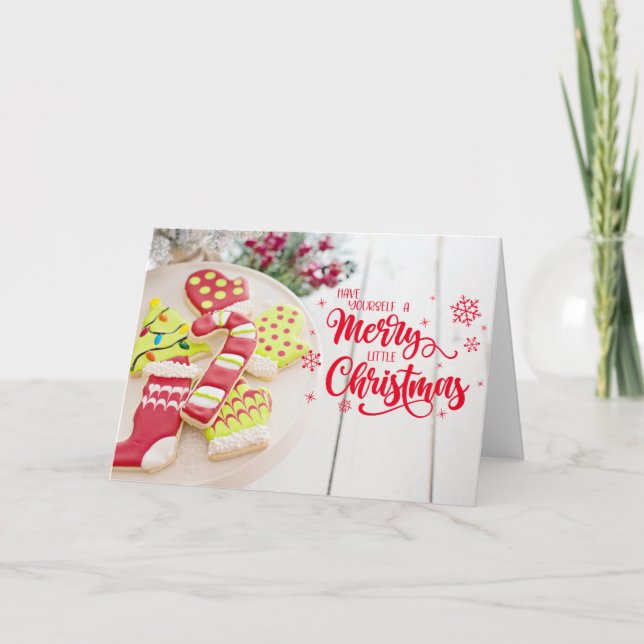 Käpp för julkakor och Önskemål Helgdag Ca Helgkort (Framsida)