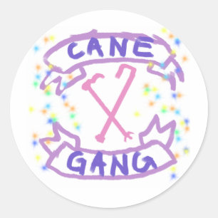 Käpp Gang Sticker Runt Klistermärke