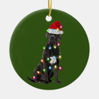 Käpp korso med julskafter Santa Hat Julgransprydnad Keramik