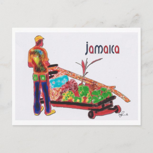 Käpp Man Jamaica Vykort (Framsida)