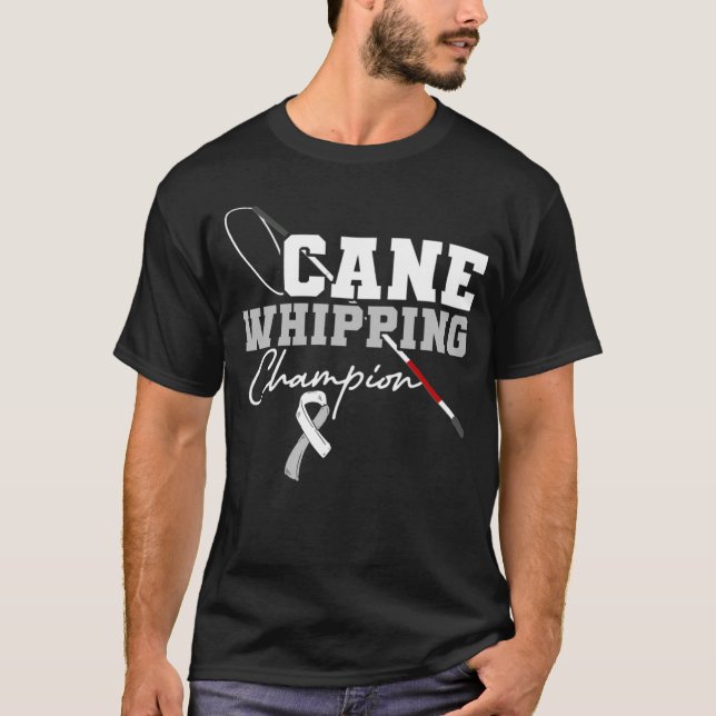 Käpp Whipping Champion Blind Spot Blinness Awaren T Shirt (Framsida)