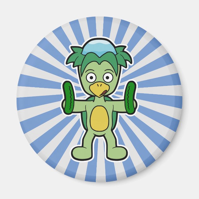 Kappa - Cute Japansk Yokai Monster Magnet (Framsidan)