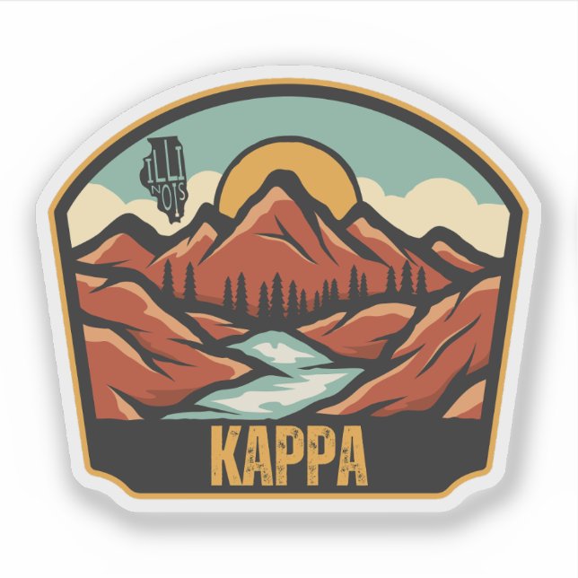 Kappa, Illinois  Klistermärken (Framsida)