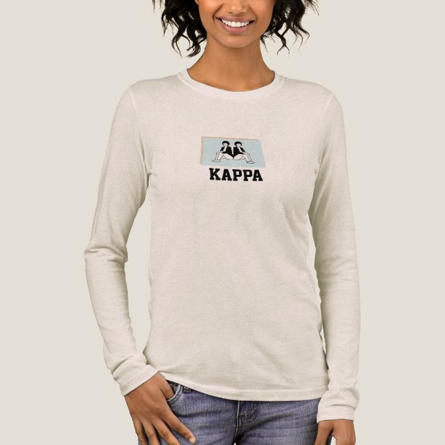 Kappa Japanese Mythology Minimal Graphic Long Slee T Shirt (Framsida)