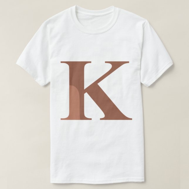 Kappa - K Brown Grekiska Brev T Shirt (Design framsida)
