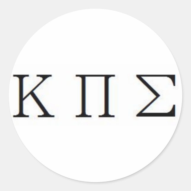 KAPPA PI SIGMA-etikett Runt Klistermärke (Framsida)