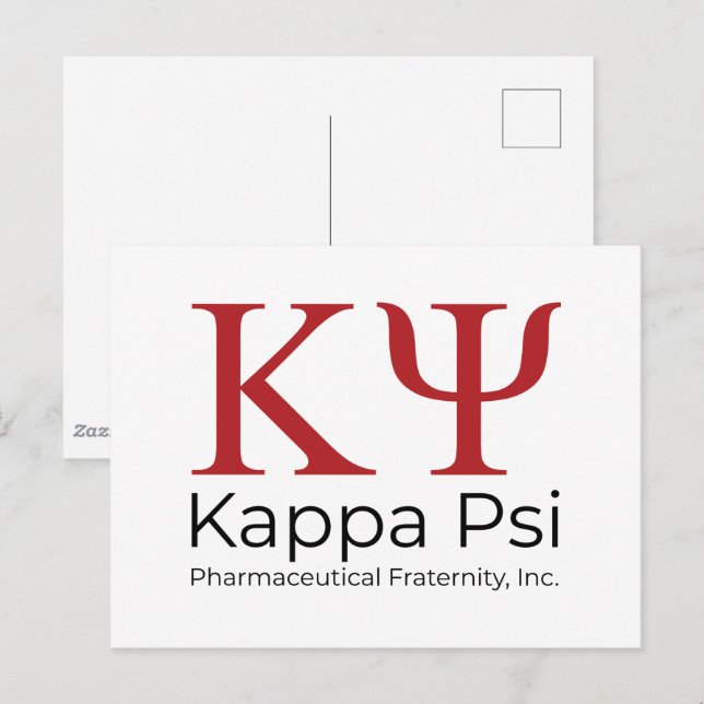 Kappa Psi Farmaceutiska Brödraskap Vykort (Fram/baksida)