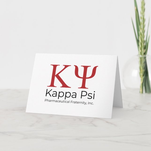 Kappa Psi Farmaceutiska Brödraskapet Kort (Framsida)