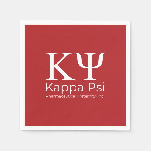 Kappa Psi Farmaceutiska Brödraskapet Pappersservett (Framsidan)