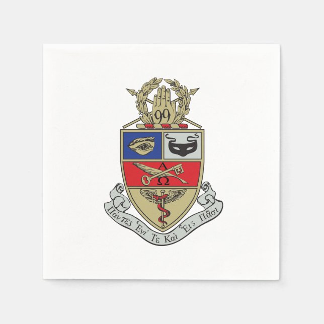 Kappa Psi-vapen Pappersservett (Framsidan)