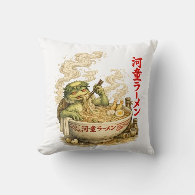 Kappa Ramen Bath – Yokai Noodle Spirit Kudde (Framsida)