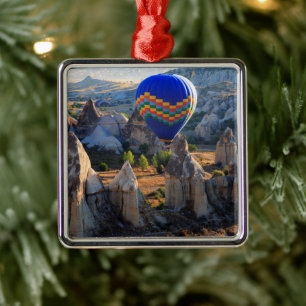 Kappadokien, Goreme Varmt luftballong Julgransprydnad Metall