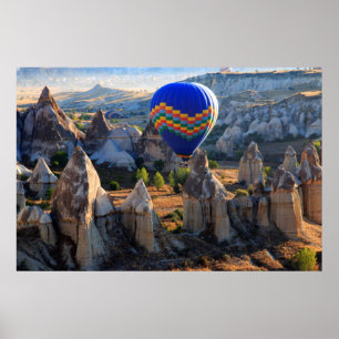 Kappadokien, Goreme Varmt luftballong Poster