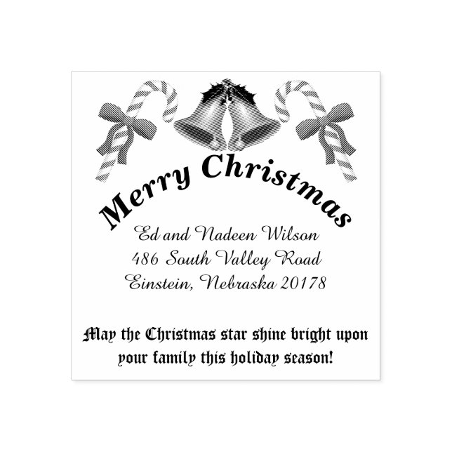 Käpparna i Hälsning under jul och Returadressen Kl Stämpel (Tryck)