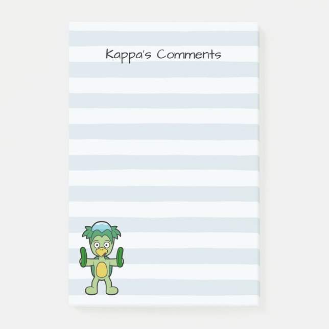 Kappas kommentarer - Roligt Yokai-monster Post-it Block (Framsida)
