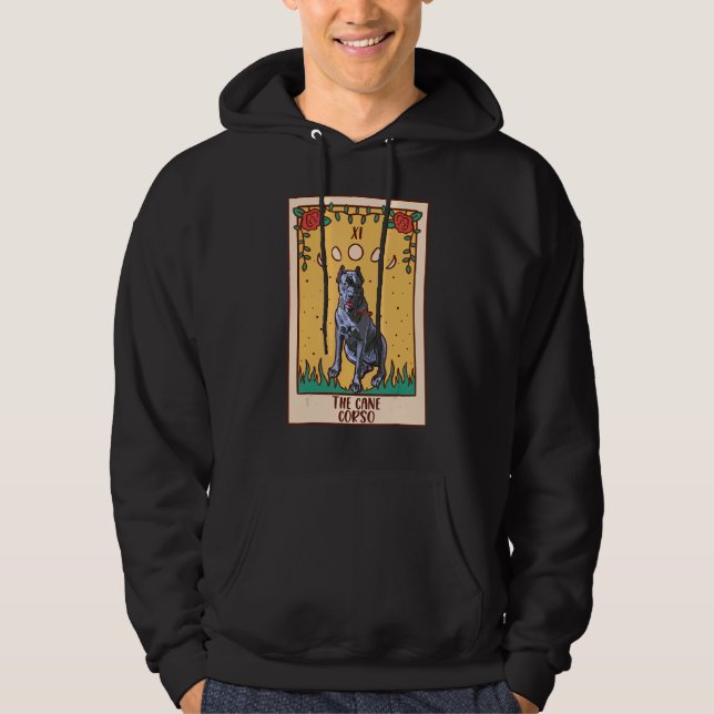Käppen Corso för Hund av oktorgrakonsoler Hoodie (Framsida)