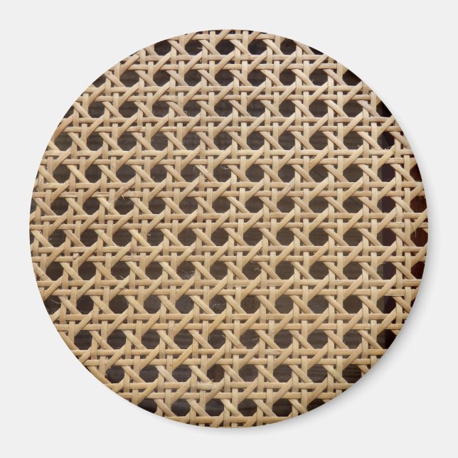 Käppen Stor runda magnet för Open Weave Rattan (Framsidan)