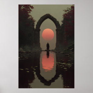 Kappfiguren Blodson Gotisk Båge Poster