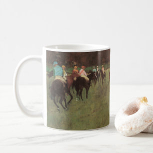 Kapplöpningshästar på Longchamp av Edgar Degas Kaffemugg
