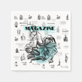 Kappor av mode-tidskriften pappersservett