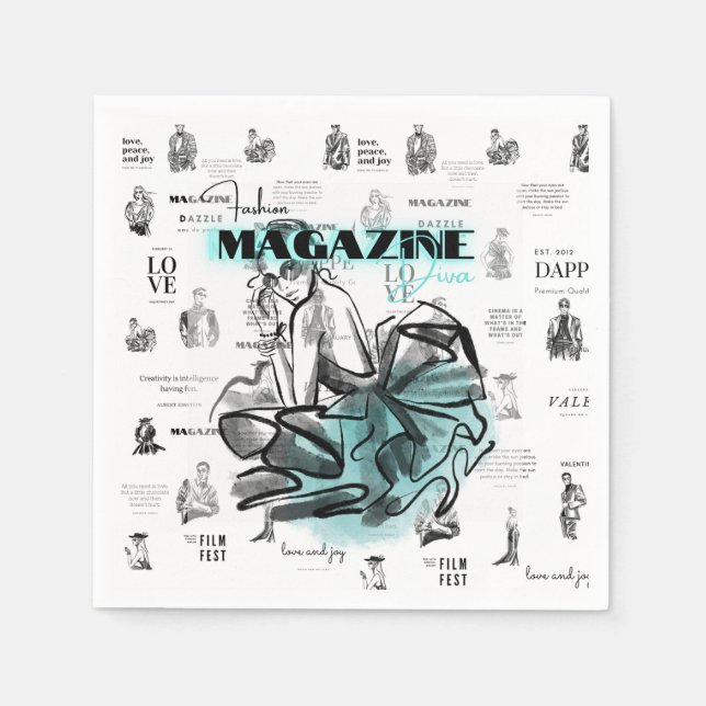 Kappor av mode-tidskriften pappersservett (Framsidan)