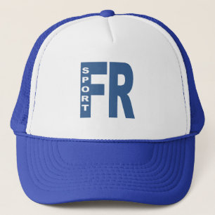 Kapptrucker vit/royal FRANKRIKE SPORT Keps